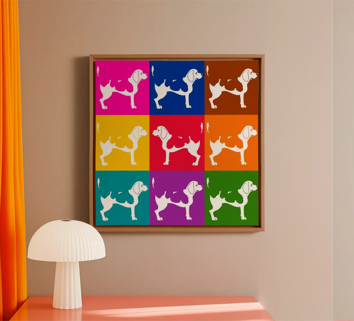 Beagle canvas van Pop dogs