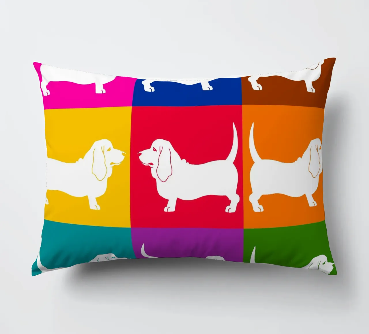 Basset Hound decorative cushion by Pop dogs