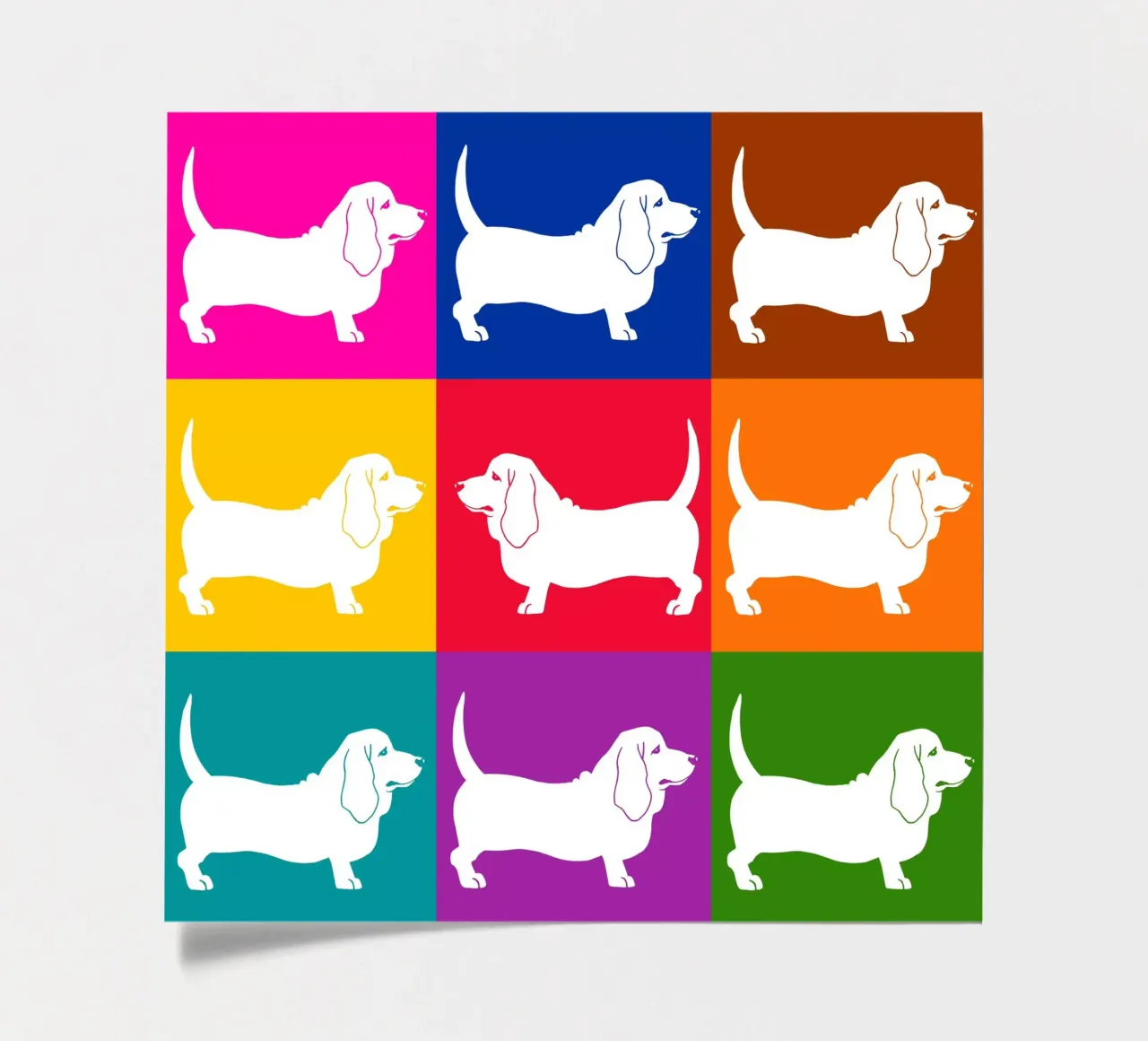 Basset Hound sticker sheet by Pop dogs