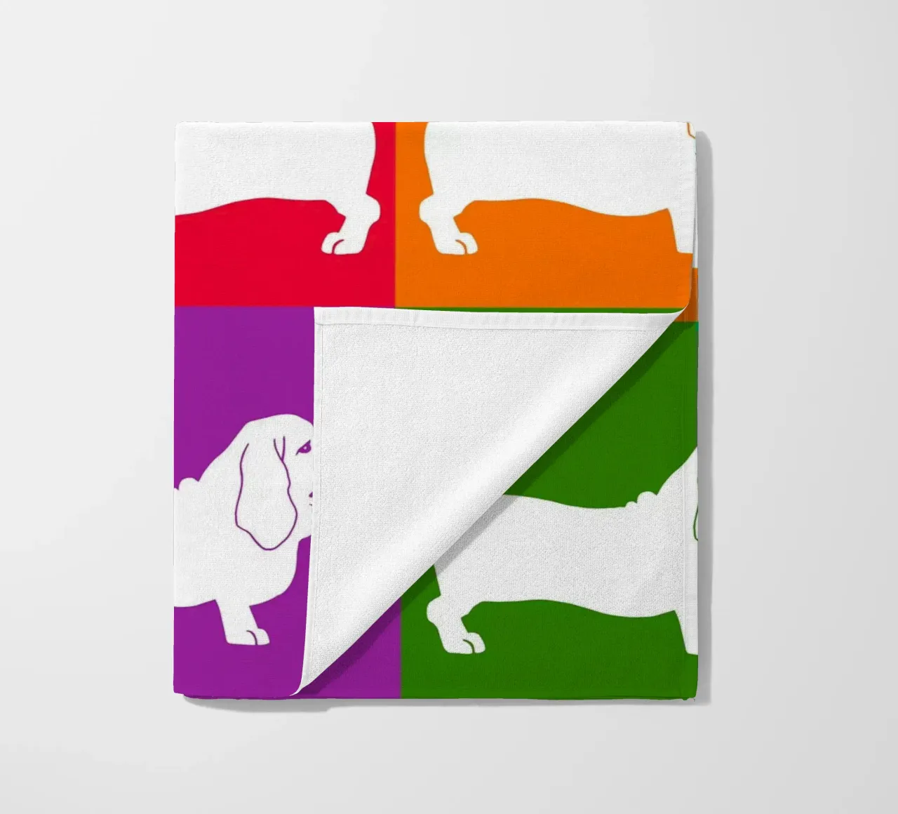 Basset Hound beach towel by Pop dogs