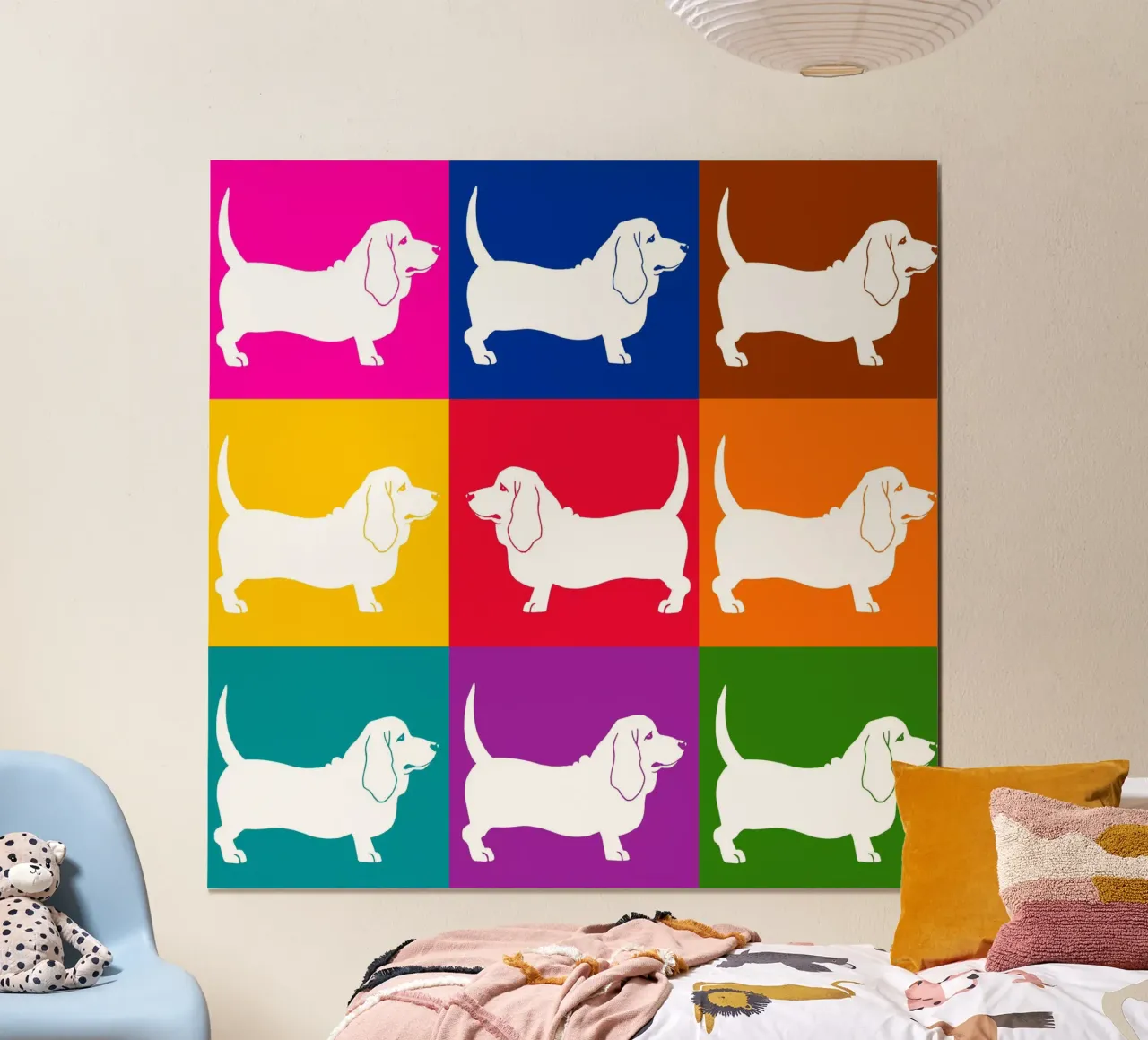 Basset Hound poster van Pop dogs