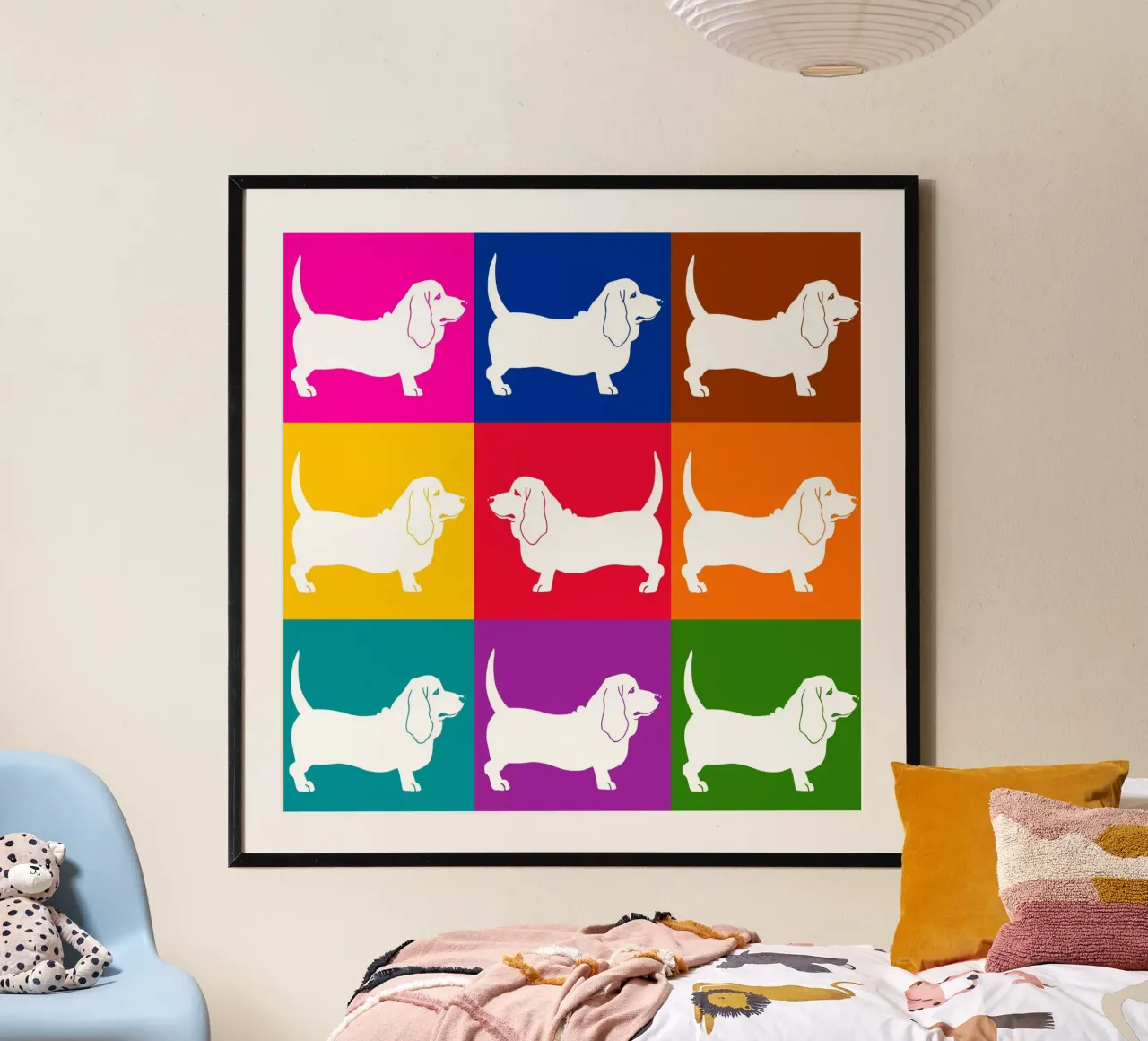 Basset Hound poster van Pop dogs