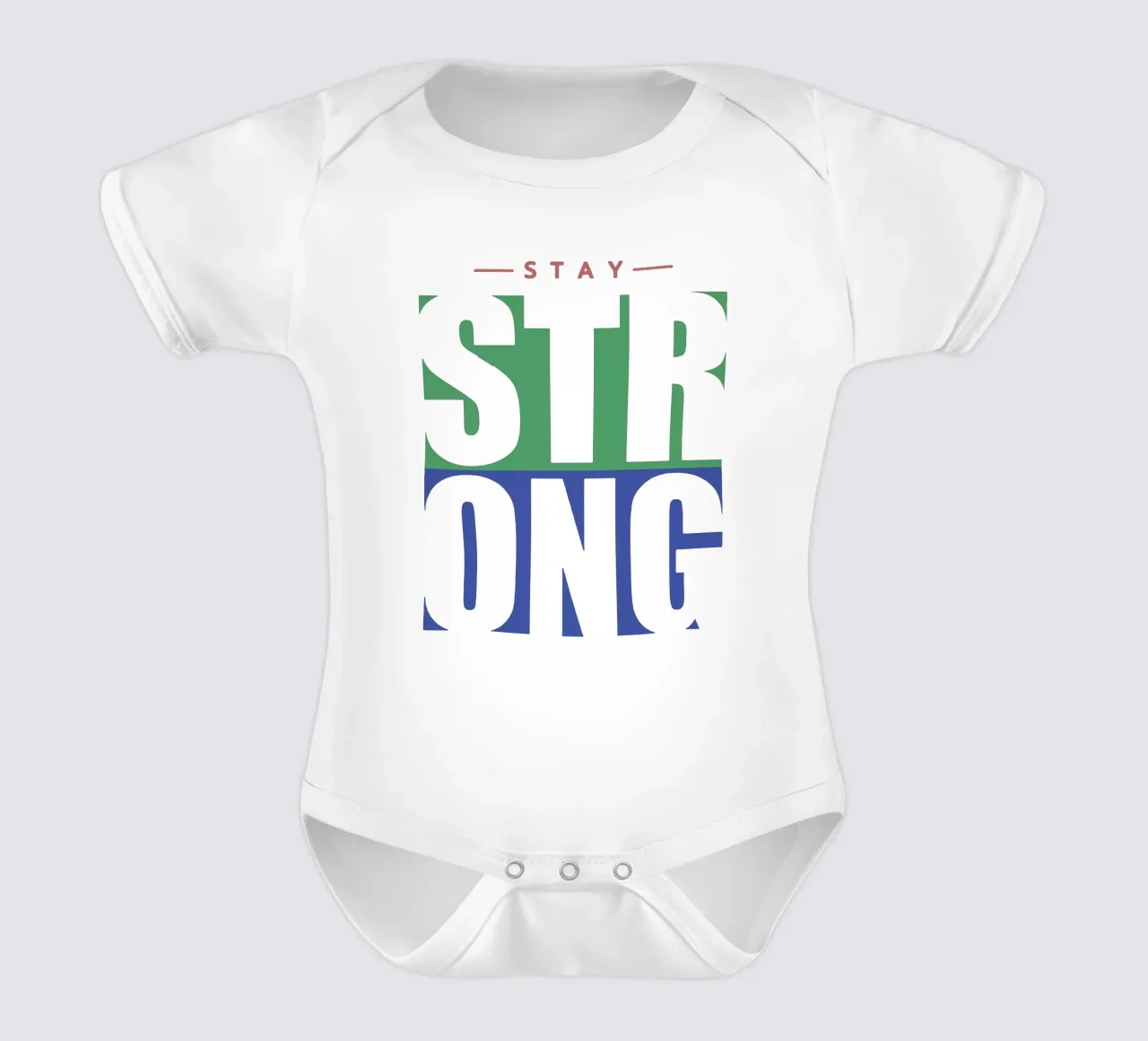 Stark bleiben Kurzarm Babybody von Gunawan Rb