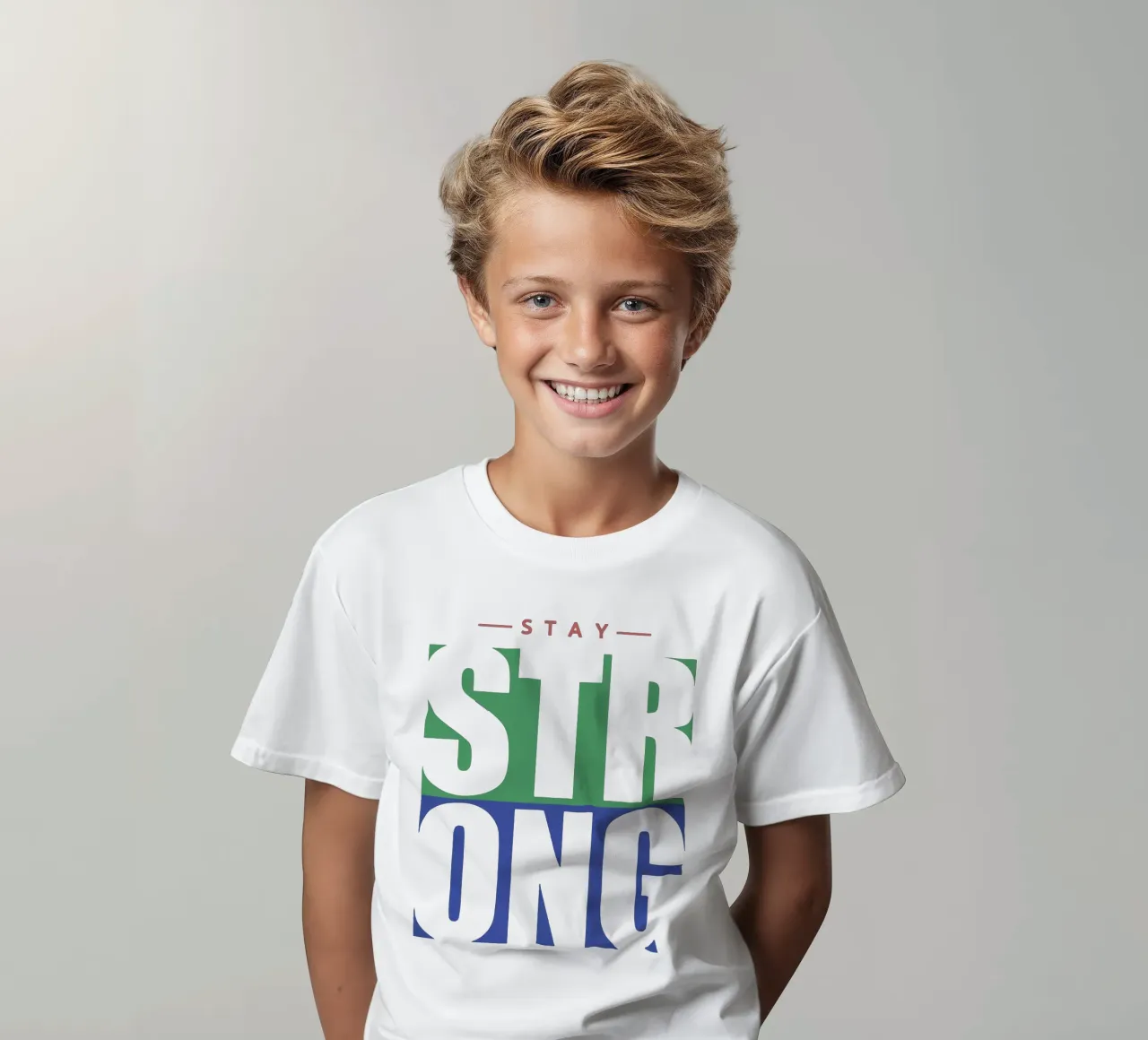 Stay Strong kids t-shirt by Gunawan Rb