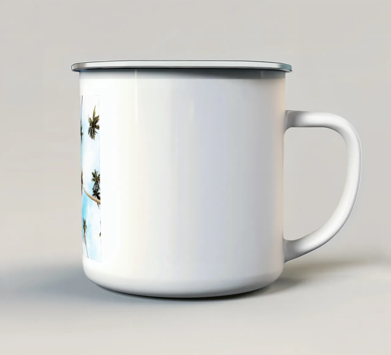 Palm trees sunset tazza in smalto da LucasWest