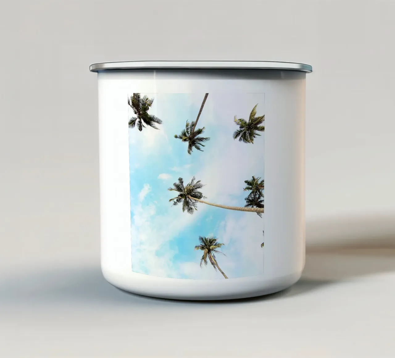 Palm trees sunset tazza in smalto da LucasWest