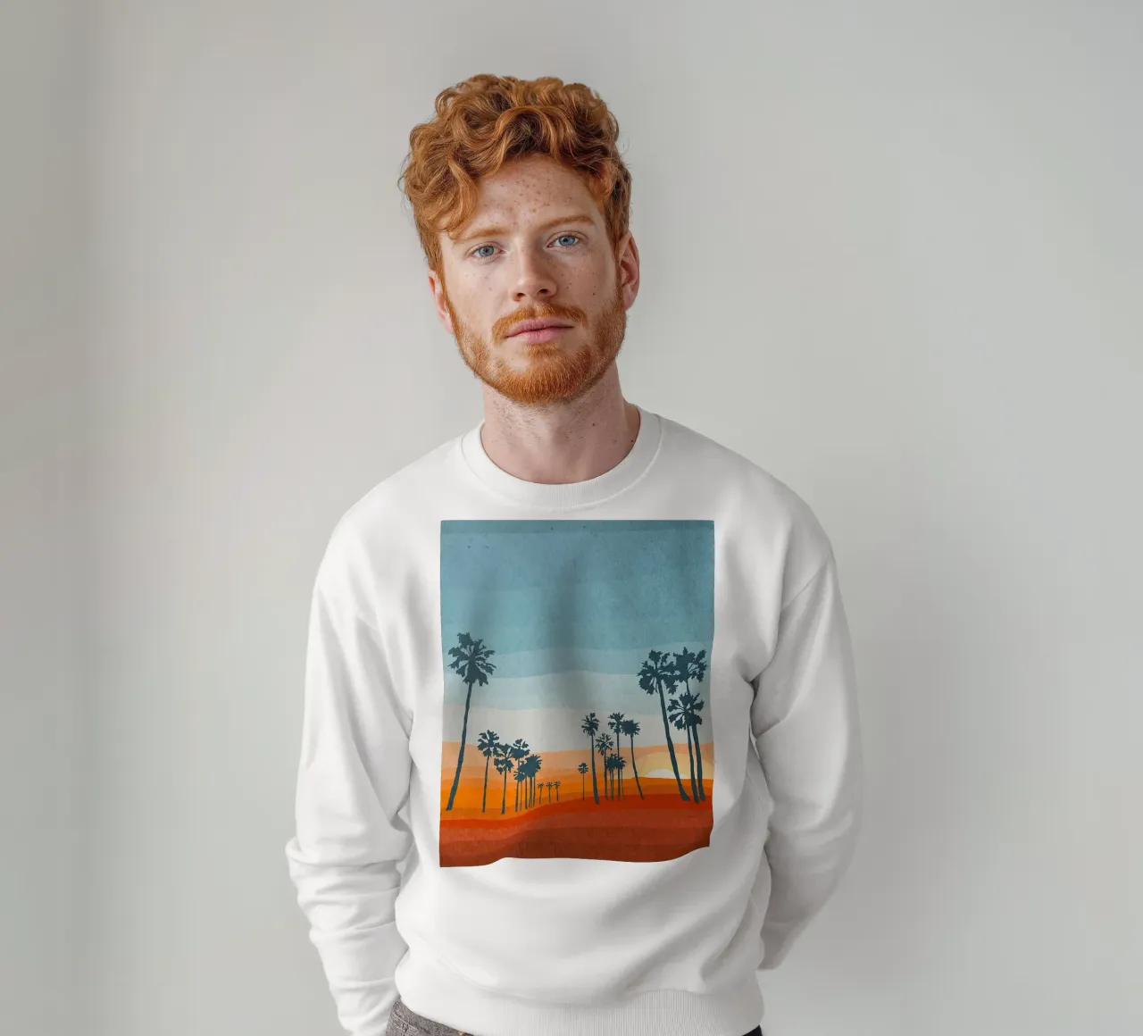 Sunset and palms felpa da Lynn Janet