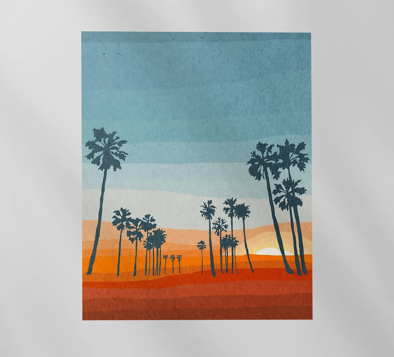 Sunset and palms pellicola backlit da Lynn Janet