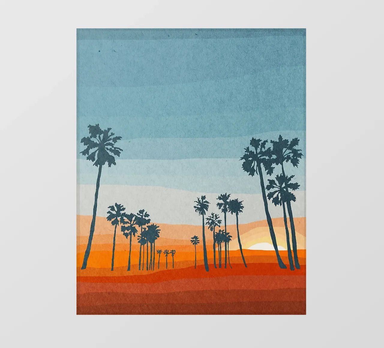 Sunset and palms pellicola backlit da Lynn Janet