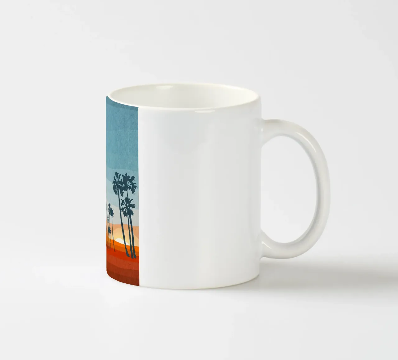 Sunset and palms tazza in ceramica da Lynn Janet