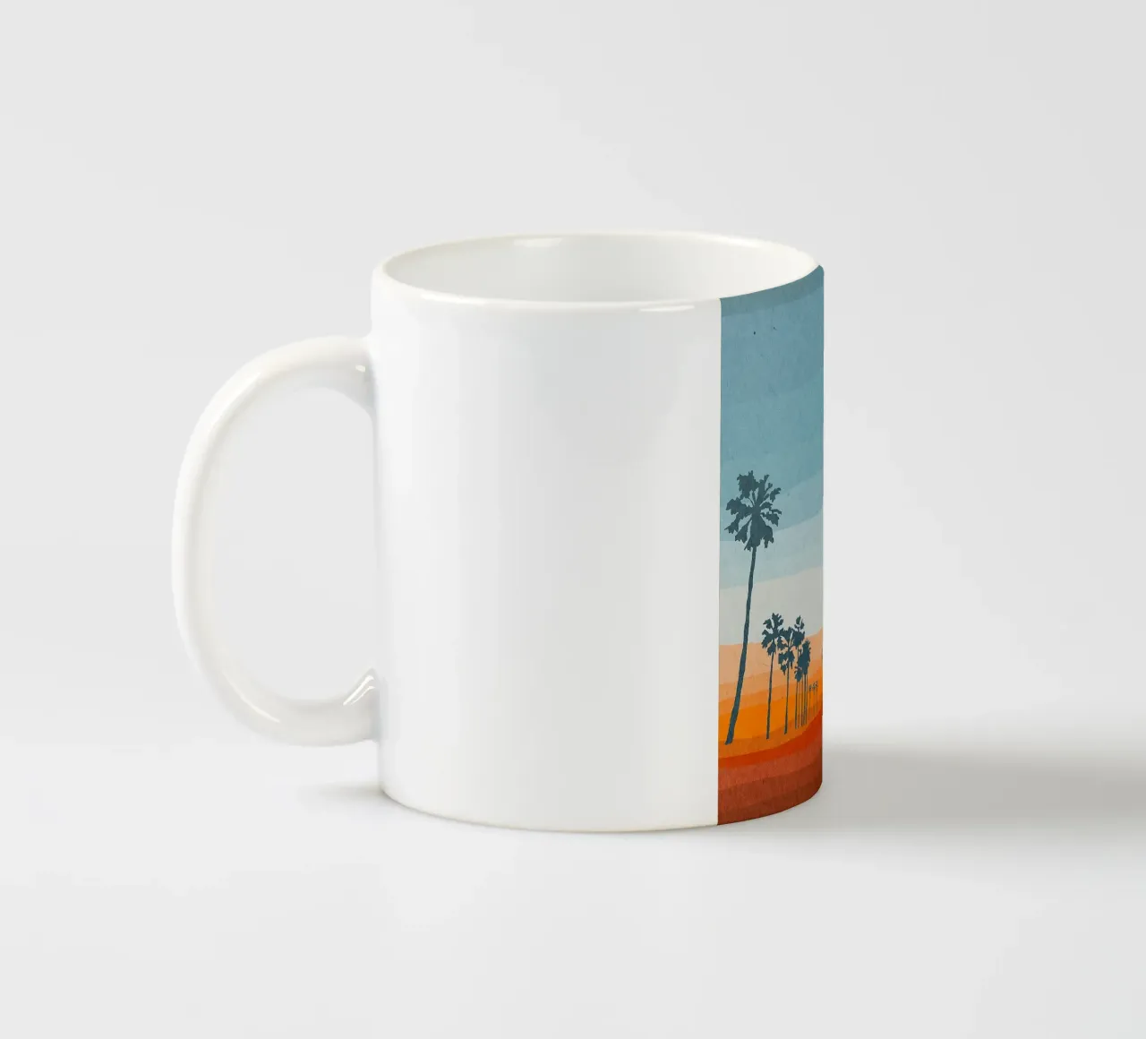 Sunset and palms tazza in ceramica da Lynn Janet