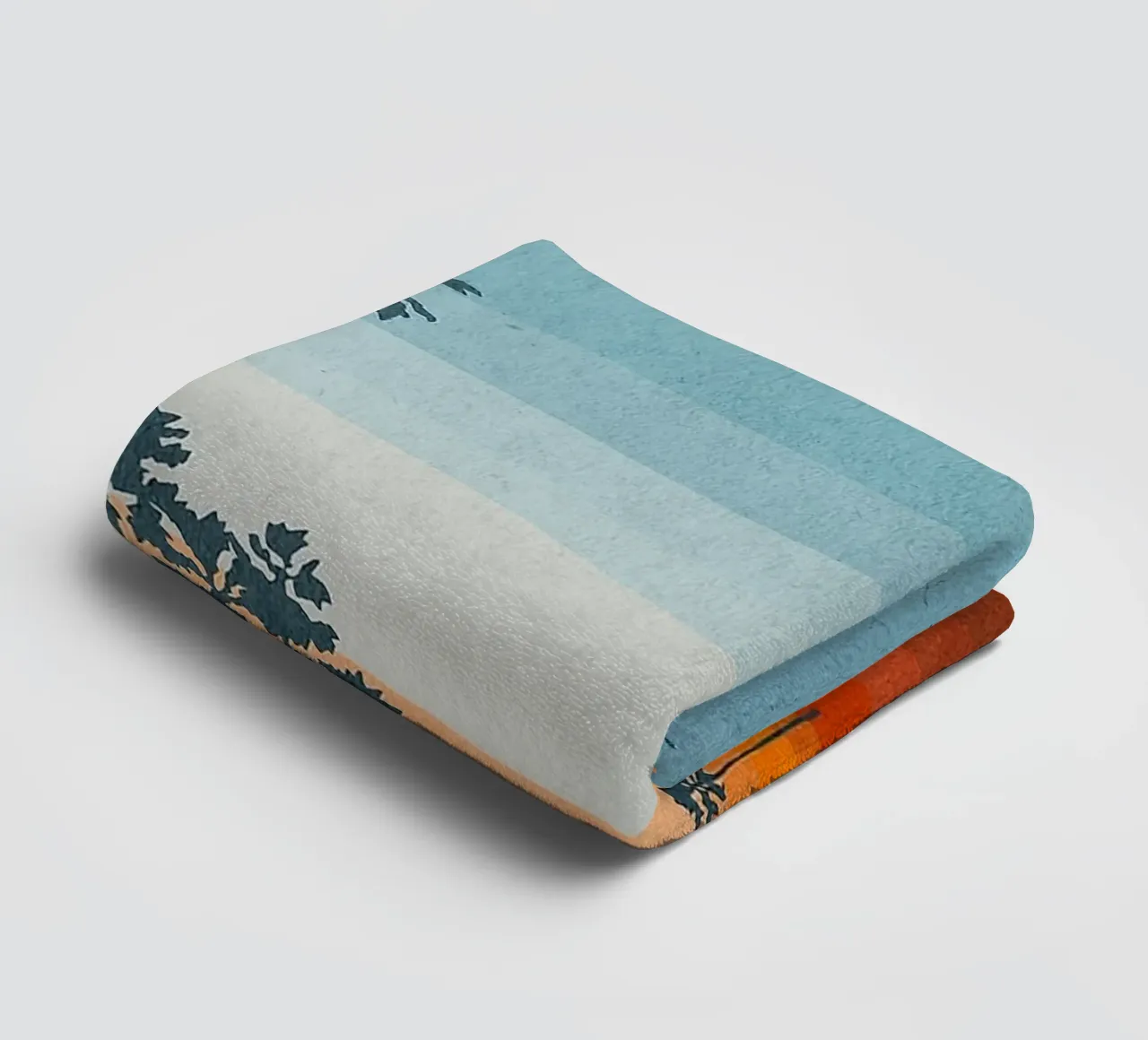 Sunset and palms asciugamano da bagno da Lynn Janet