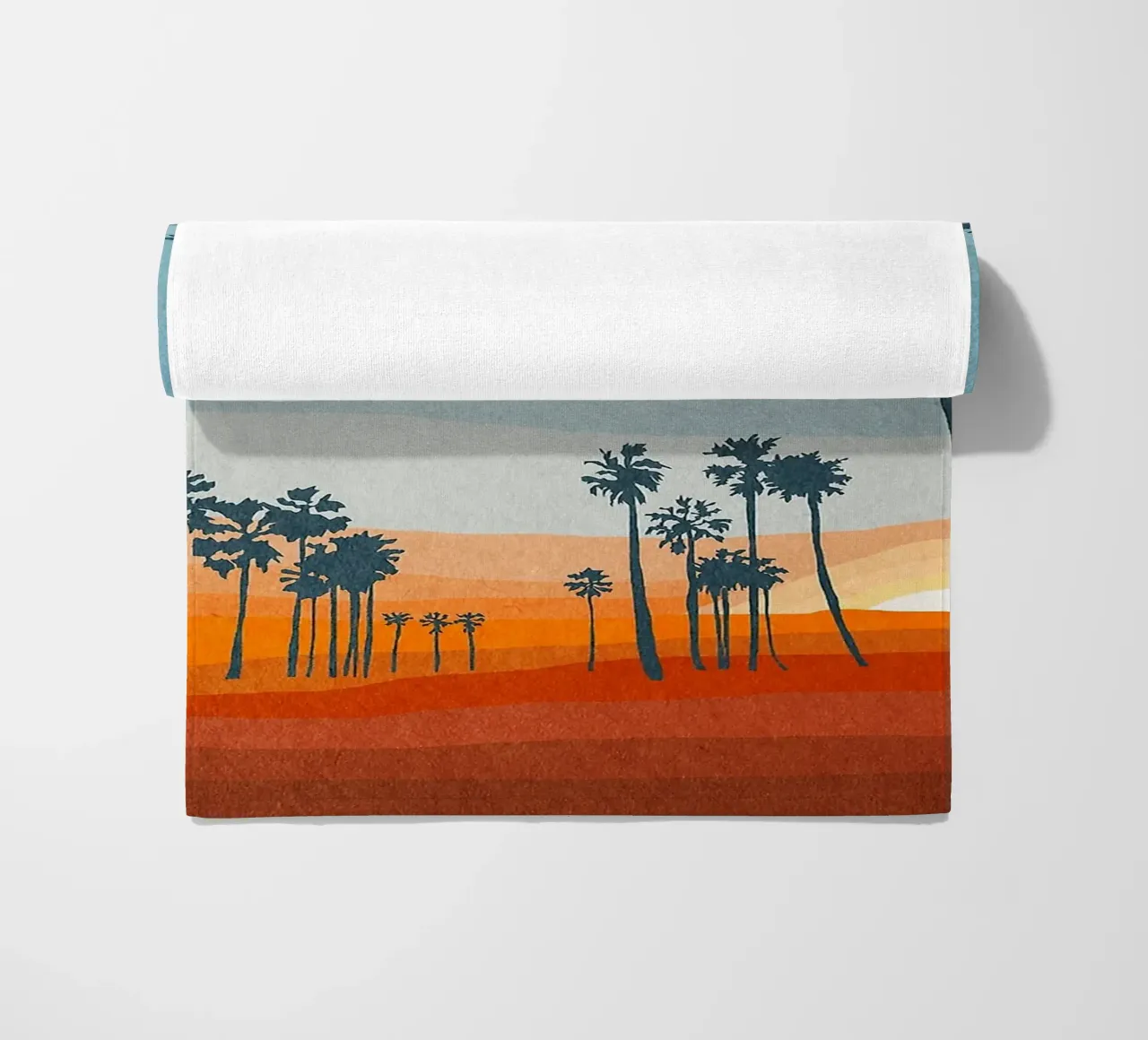 Sunset and palms telo mare da Lynn Janet