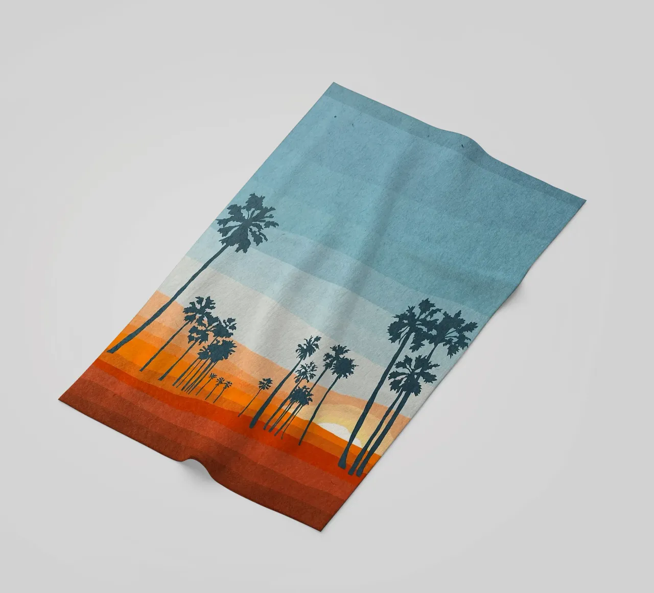 Sunset and palms telo mare da Lynn Janet