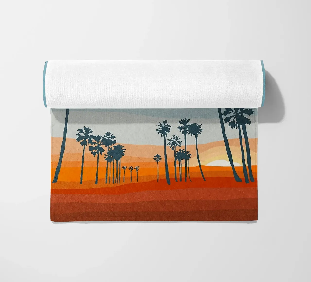 Sunset and palms telo mare da Lynn Janet