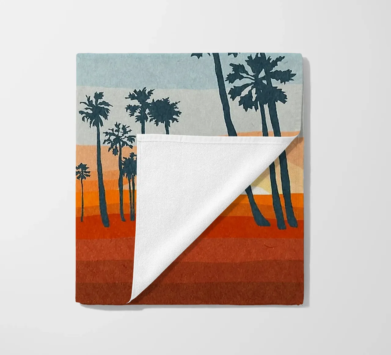 Sunset and palms telo mare da Lynn Janet