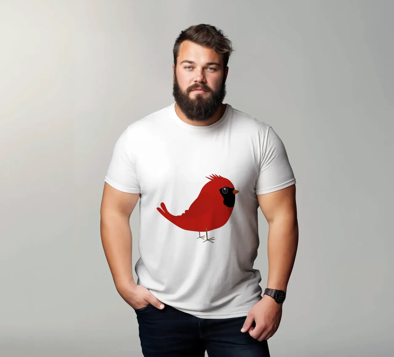 Cute northern cardinal t-shirt by BwiseLizzy