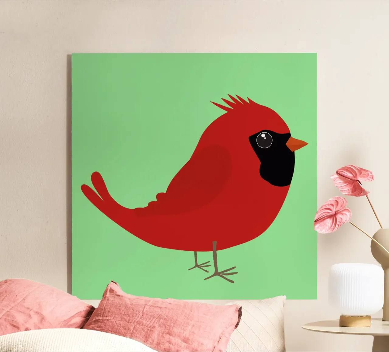 Niedlicher nördlicher Kardinal Acryl-Glas von BwiseLizzy