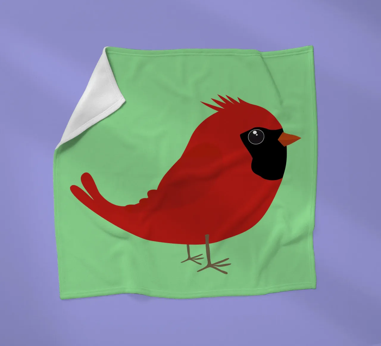 Cute northern cardinal fleece blanket by BwiseLizzy