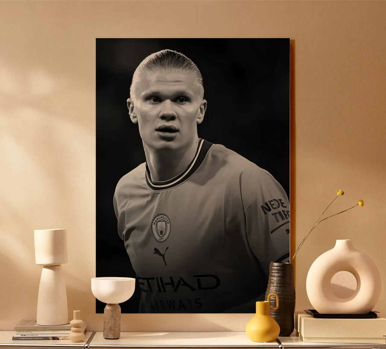 Haaland plexiglass da Black White Poster