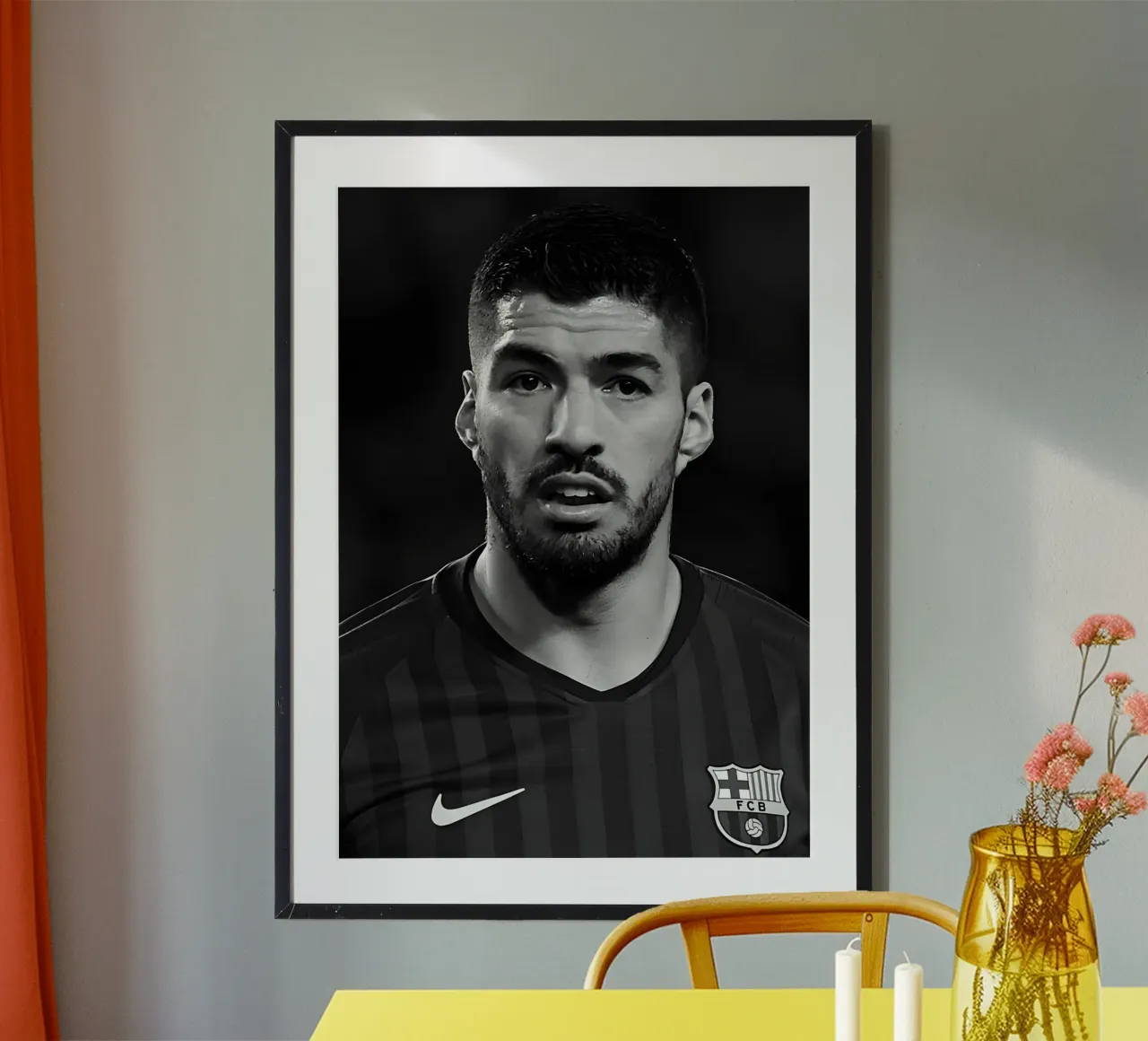 Luis Suárez poster da Black White Poster