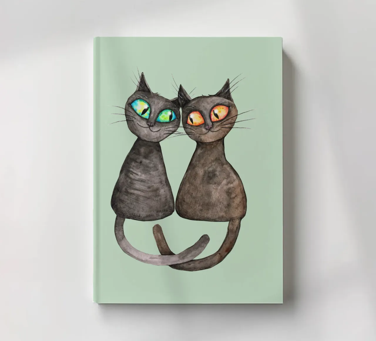 Deux chats mignons et affectueux carnet de notes de BwiseLizzy