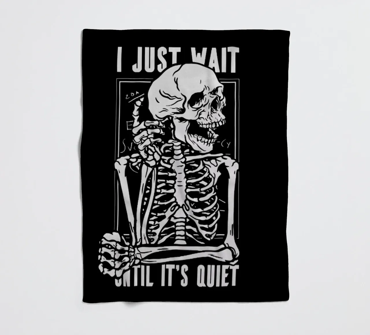 Ich warte einfach Fleecedecke von Gunawan Rb