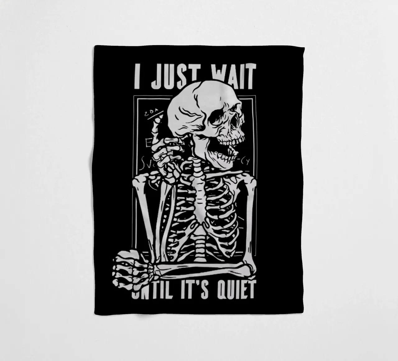 Ich warte einfach Fleecedecke von Gunawan Rb