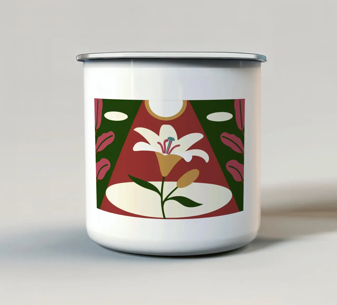 Fiore di giglio tazza in smalto da SPECIAL FLOWER PATTERNS