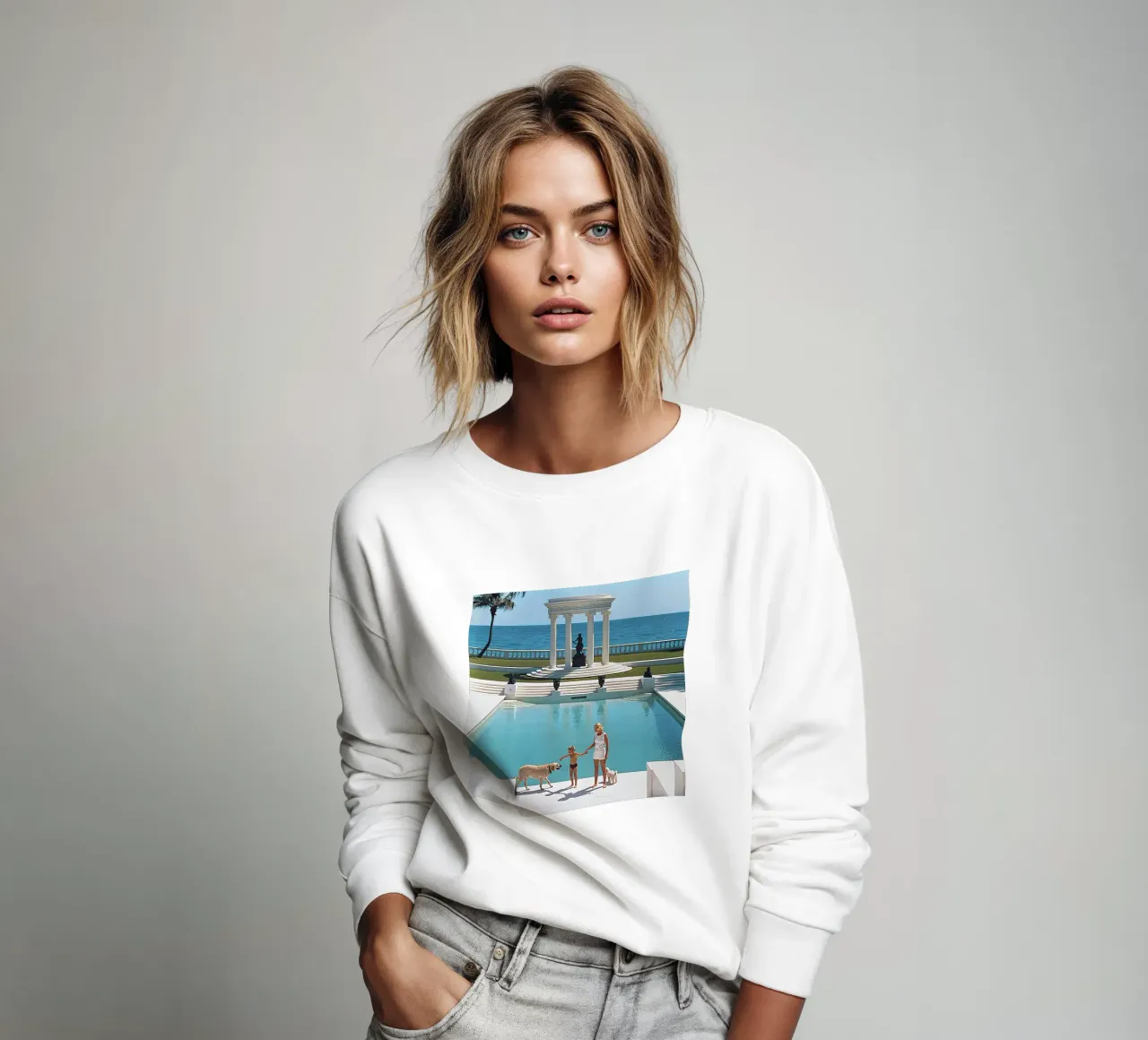 Slim Aarons - Nice Pool felpa da furrrstore