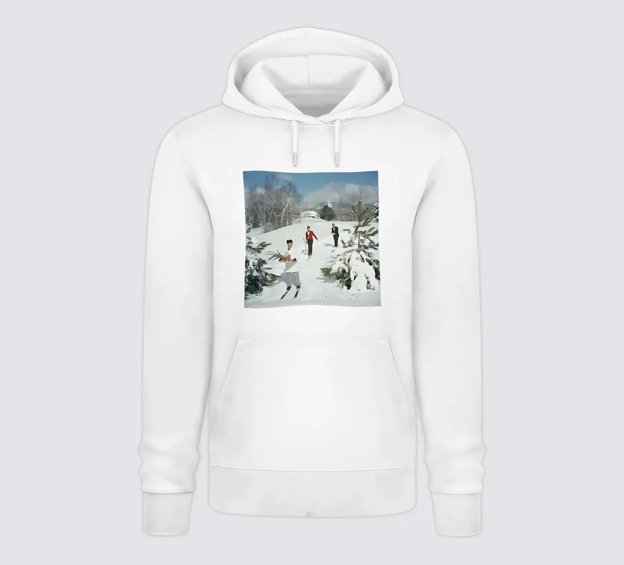 Slim Aarons - Camerieri sciatori felpa con cappuccio da furrrstore