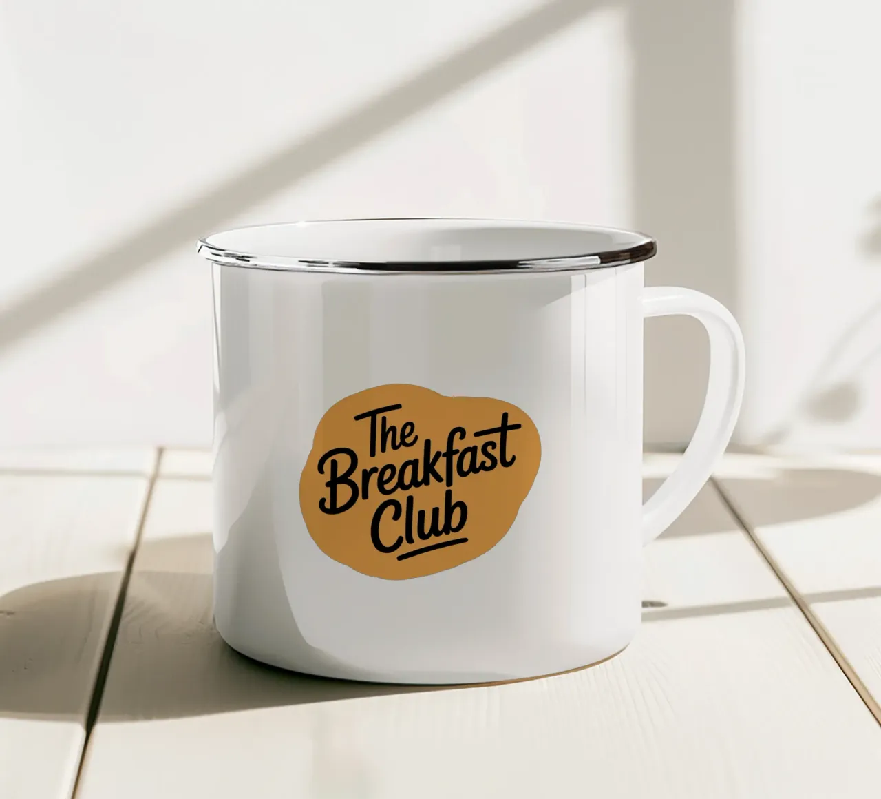 "Design retrò di "The Breakfast Club tazza in smalto da Bold Type Co.