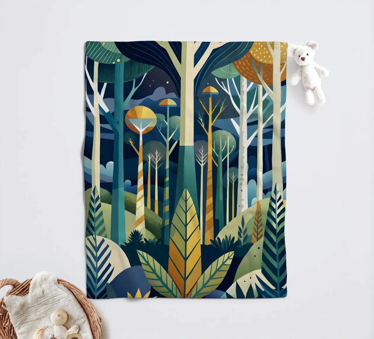 Verwunschener Wald Fleecedecke von Artistic-shop