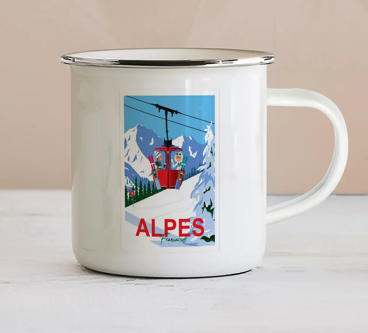 Alpi francesi tazza in smalto da Raphaël Delerue