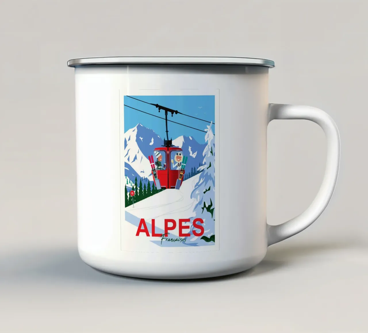 Alpi francesi tazza in smalto da Raphaël Delerue