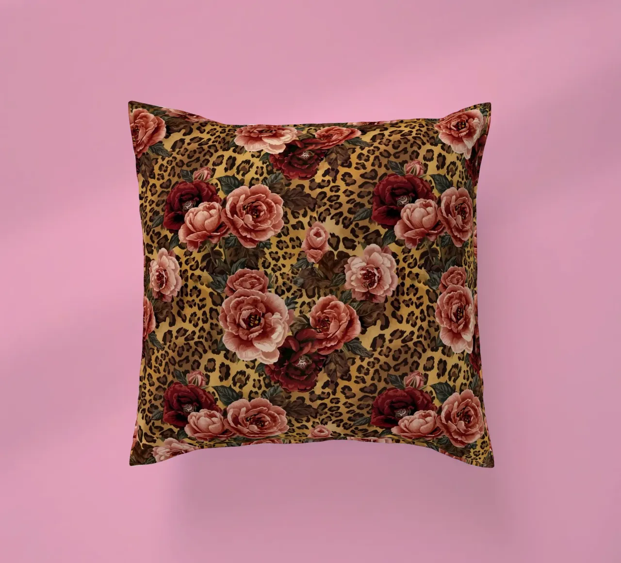 Leopard Rose Pattern cuscino da AzStore11