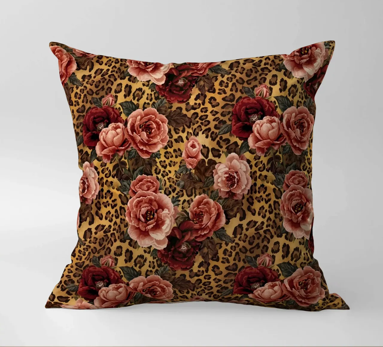 Leopard Rose Pattern kussen van AzStore11