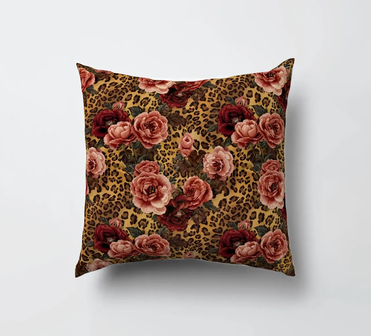 Leopard Rose Pattern cuscino da AzStore11