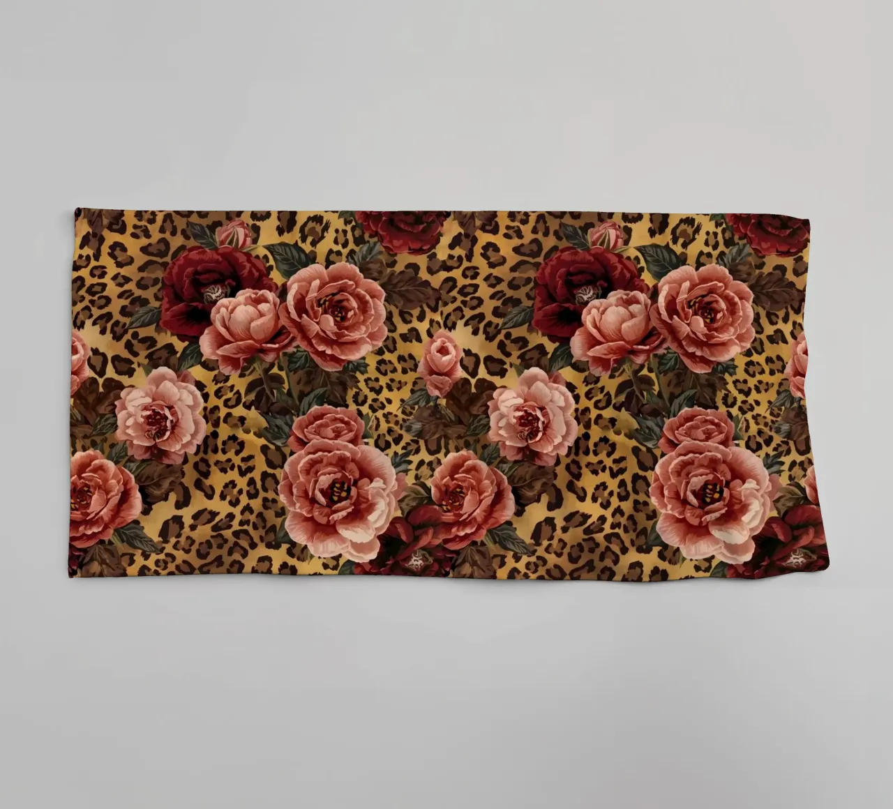 Leopard Rose Pattern asciugamano da bagno da AzStore11