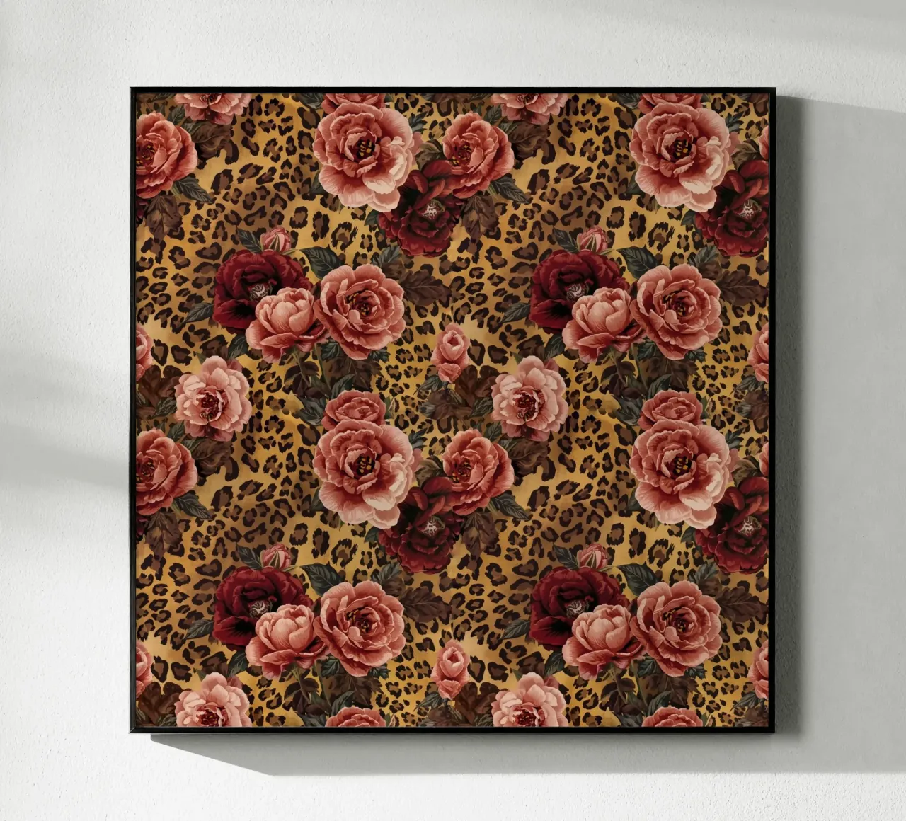 Leopard Rose Pattern acryl van AzStore11