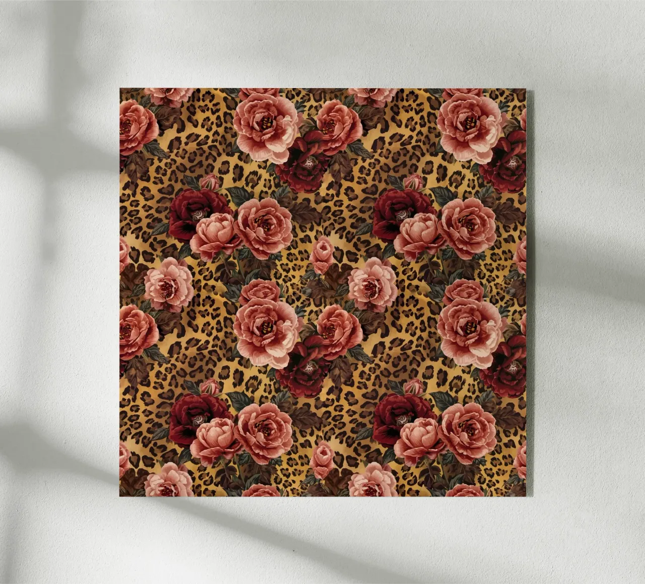 Leopard Rose Pattern acryl van AzStore11
