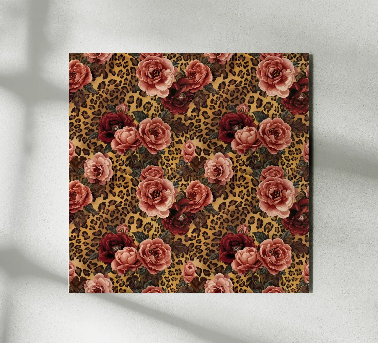 Leopard Rose Pattern alluminio dibond da AzStore11