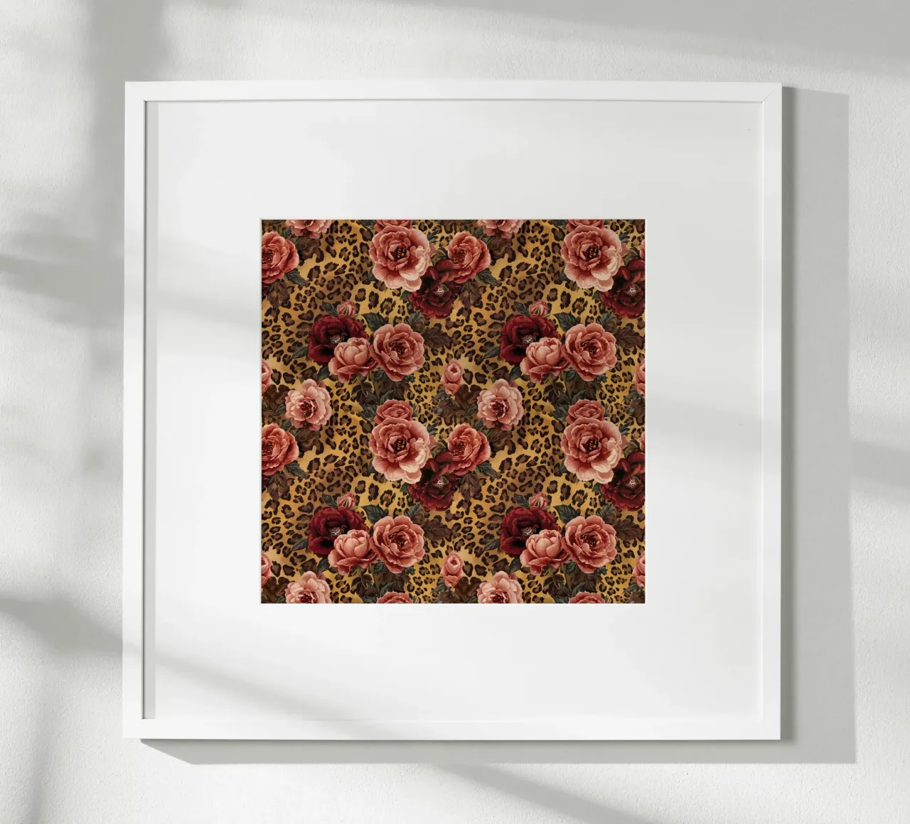 Leopard Rose Pattern carta hahnemühle da AzStore11