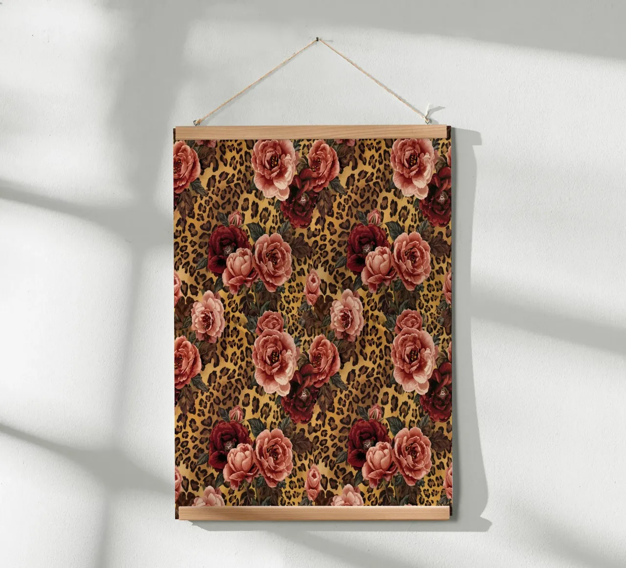 Leopard Rose Pattern poster van AzStore11