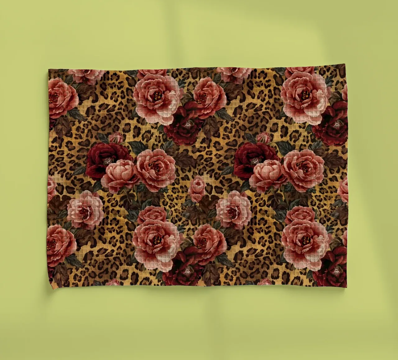 Leopard Rose Pattern canovaccio da cucina da AzStore11