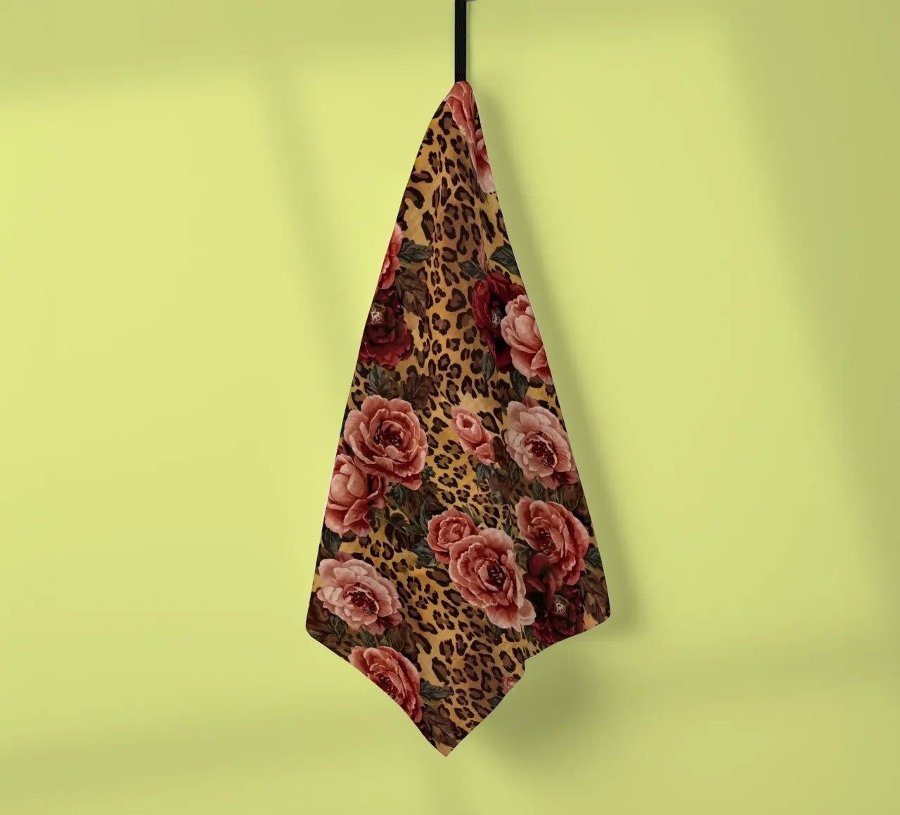 Leopard Rose Pattern canovaccio da cucina da AzStore11