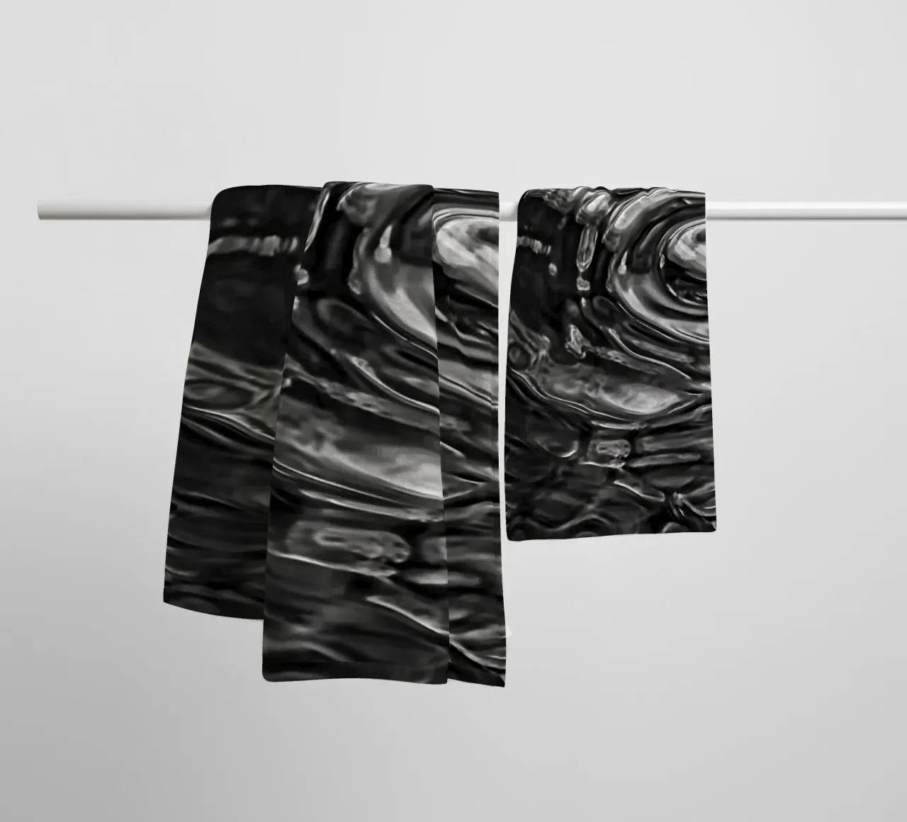 Liquid skeleton - Abstract water structure towel by Romy Mueller Waterworld