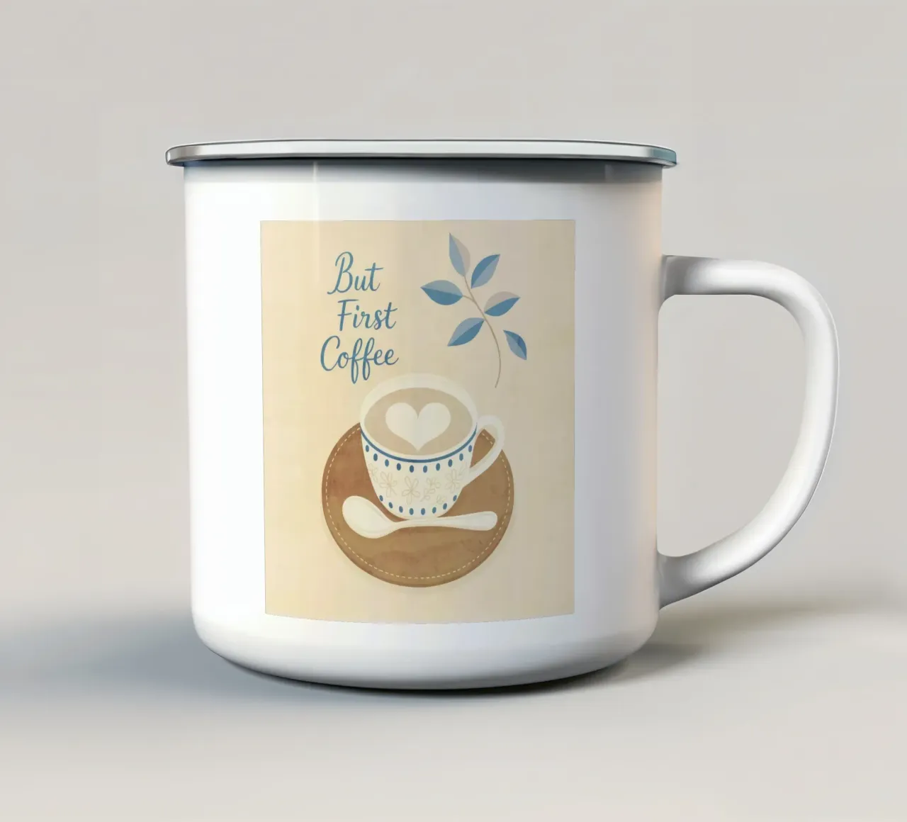 Ma prima il caffè tazza in smalto da M.A.Z.U.N.