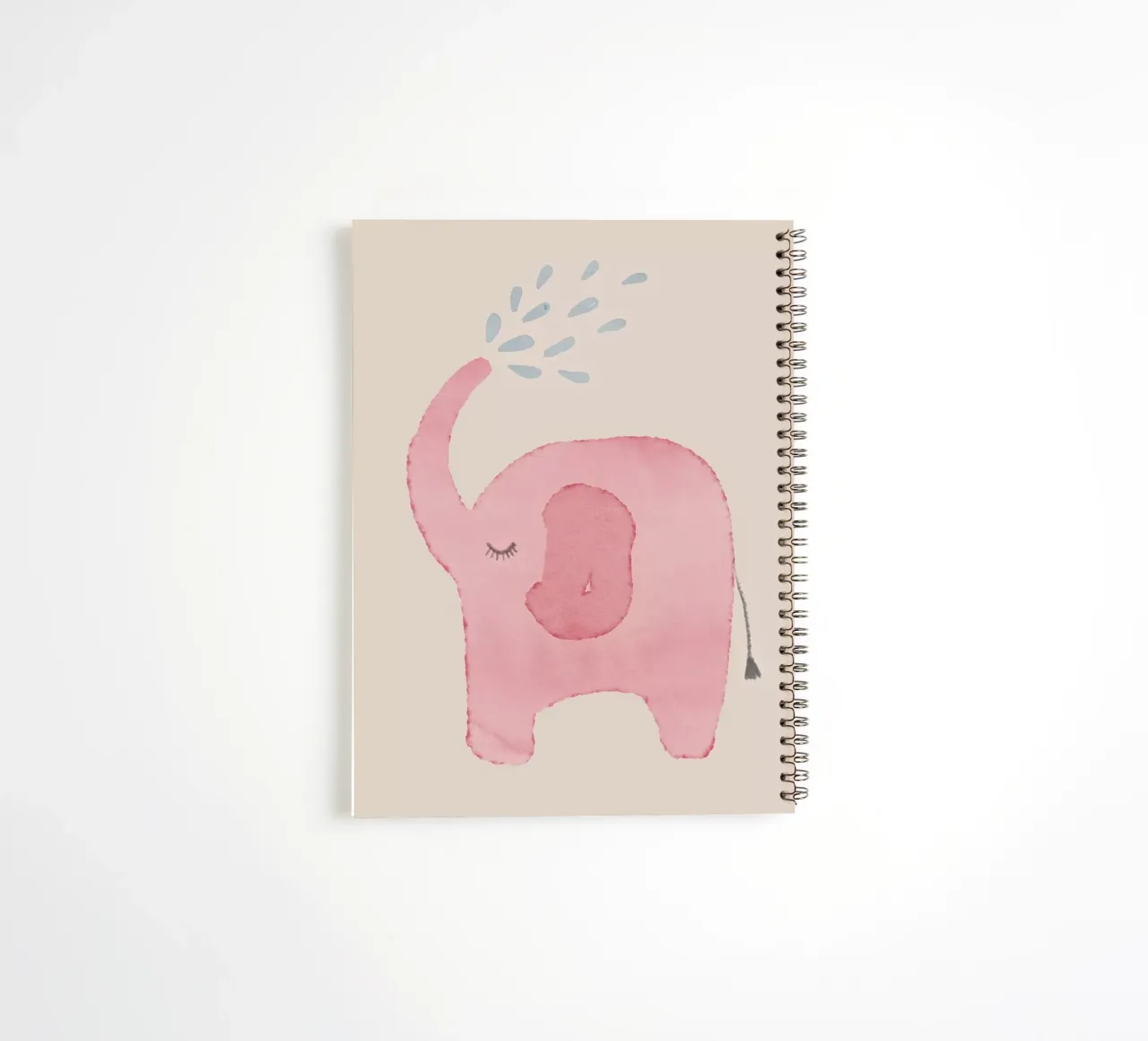 Pink Elephant spiral notebook by Indigo Rain