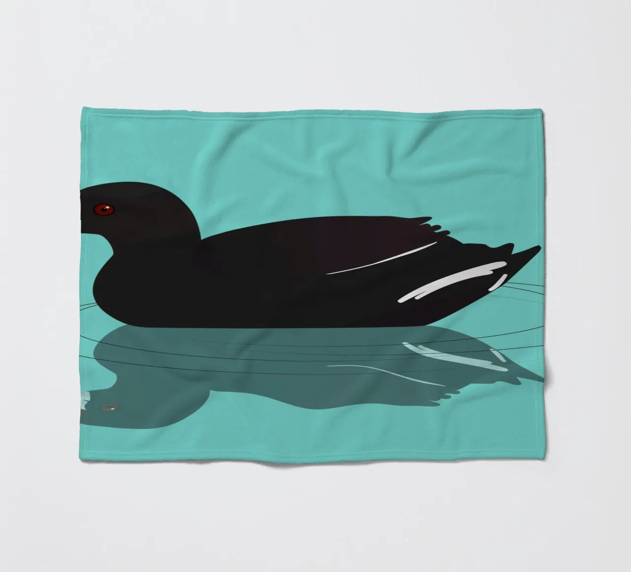 Ein amerikanisches Blässhuhn oder Schlammhuhn Fleecedecke von BwiseLizzy